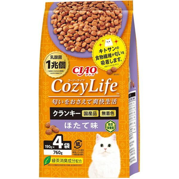 他サイト： 【レビュー投稿でちゅ〜るボールプレゼント】いなばペットフード CIAO Cozy Life クランキー ほたて味味の商品画像