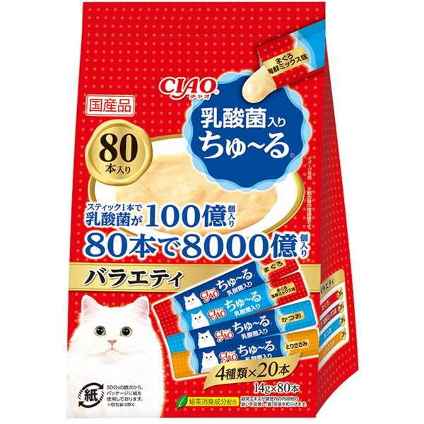 いなば　チャオ　乳酸菌ちゅーる　4本入　100袋 INABA ちゅ〜る チャオちゅーる 乳酸菌入りかつお 14g×4本入