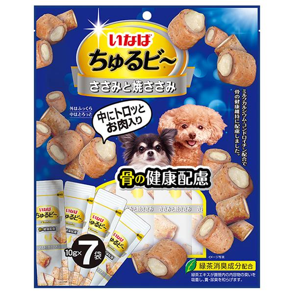 いなばペットフード いなば ちゅるビ〜 ささみと焼ささみ 骨の健康に