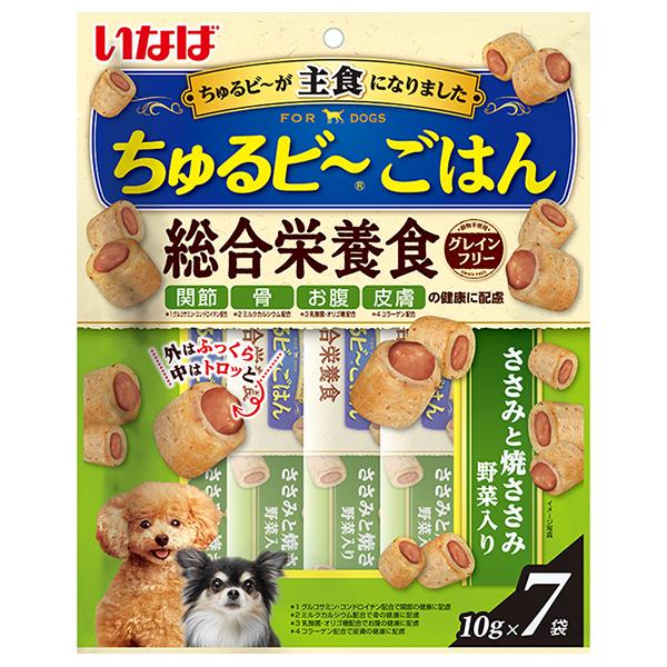 いなばペットフード いなば ちゅるビ〜ごはん ささみと焼ささみ 野菜
