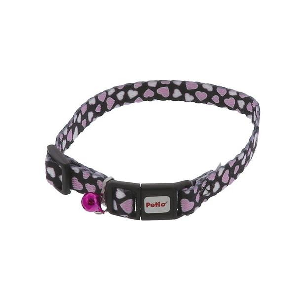 ペティオ CAT COLLAR ハートカラー ブラック