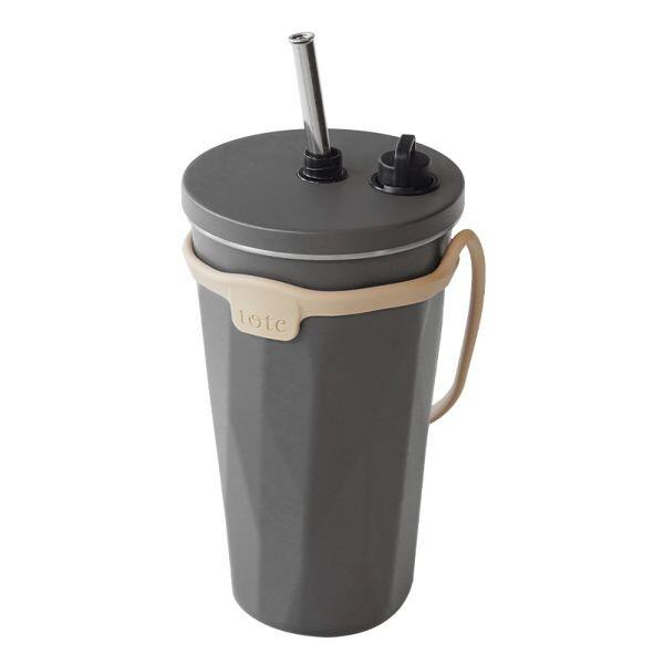 和平フレイズ RH-1761 ストロー付2way タンブラー570ml(チャコール