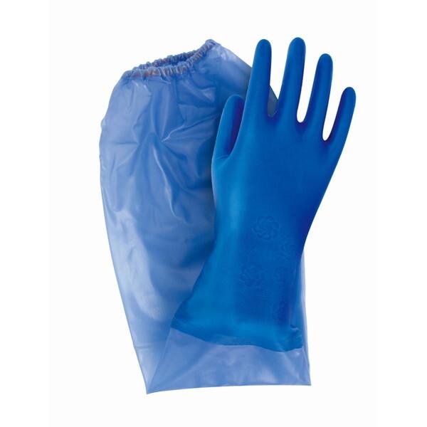 他サイト： 東和コーポレーション 778 ブルー S ビニスター腕カバー付 マリン 腕カバー付手袋の商品画像