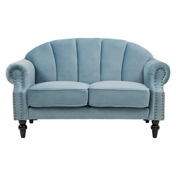 HAGIHARA ルコ2P-LBL ソファ ライトブルー 姫系 HAGiHARA（萩原） ルコ2P-LBL ソファ ライトブルー メーカー直送