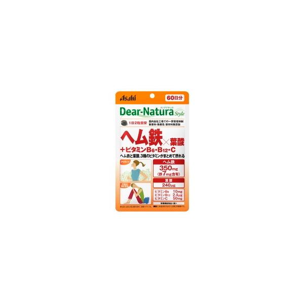 アサヒグループ食品 ディアナチュラ スタイル ヘム鉄×葉酸 120粒