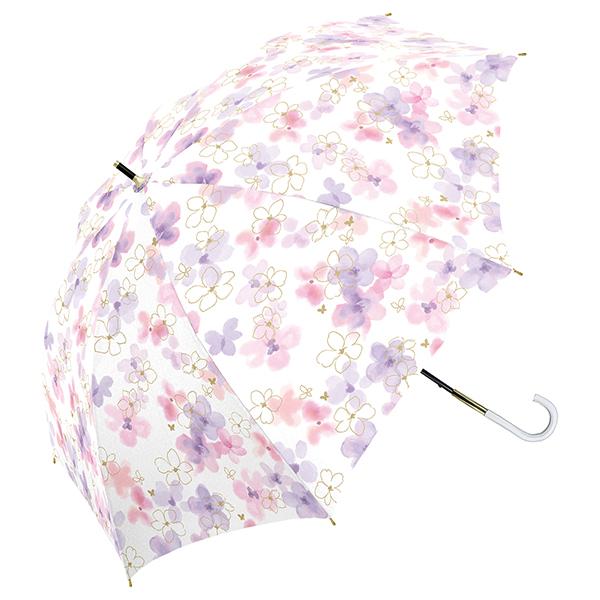 傘 雨傘 日傘 晴雨兼用 915-057 UV フローラル ピオニーピンク 花柄