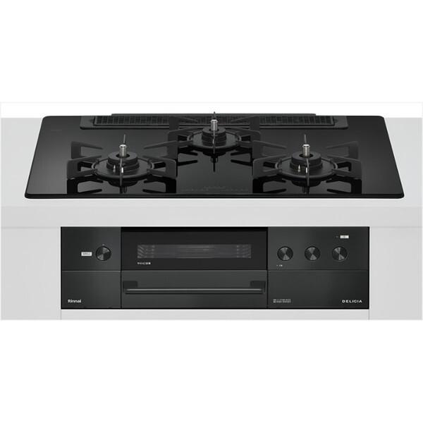 リンナイ Rinnai RHS71W38M11RCBW-LP ナイトブラック DELICIA  