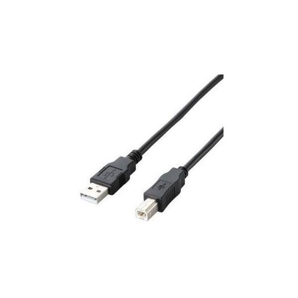 USB�P�[�u�� ELECOM �G���R�� U2C-JB30BK �u���b�N �G�RUSB2.0�P�[�u��(A-B�^�C�v) 3.0m
