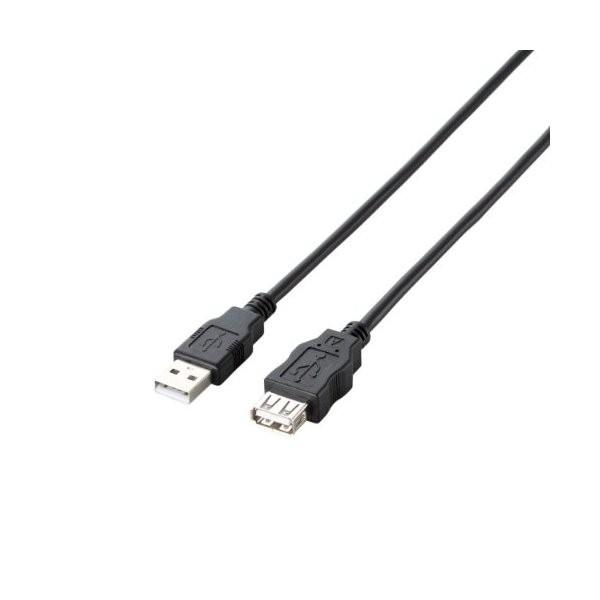 USB�����P�[�u�� ELECOM �G���R�� U2C-JE20BK �G�RUSB2.0�����P�[�u�� EURoHS�w�ߏ��� 2.0m �u���b�N