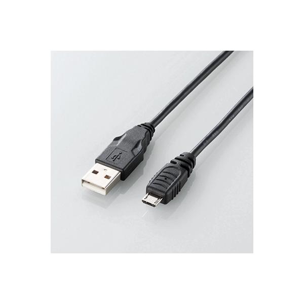 USB�P�[�u�� ELECOM �G���R�� U2C-AMB10BK A-MicroB�^�C�v 1.0m