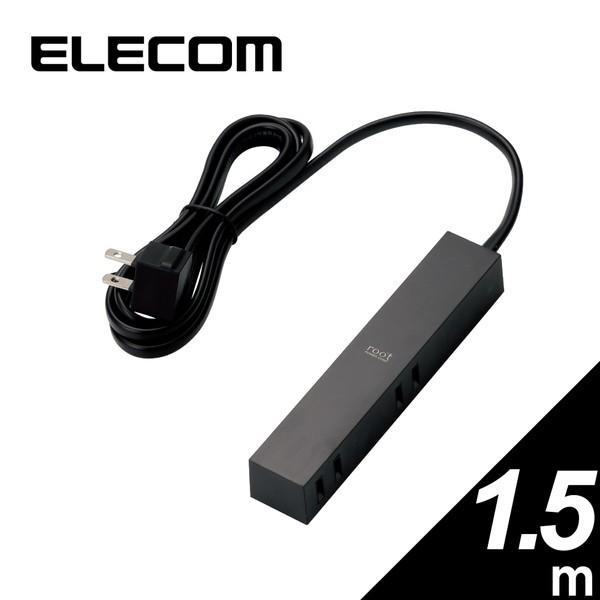�}���`�^�b�v ELECOM �G���R�� AVT-D3-2415BK ������C���e���A�d���^�b�v ���I�b�g 4�� 1.5m �u���b�N