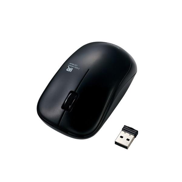 ELECOM M-FIR08DRBK IR�}�E�X IR08DR�V���[�Y �����}�E�X 3�{�^�� �ȓd�� �u���b�N