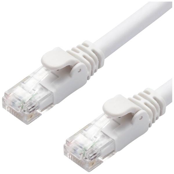 LAN�P�[�u�� ELECOM �G���R�� LD-GPA/WH1 CAT6A �X�^���_�[�h 1m �z���C�g