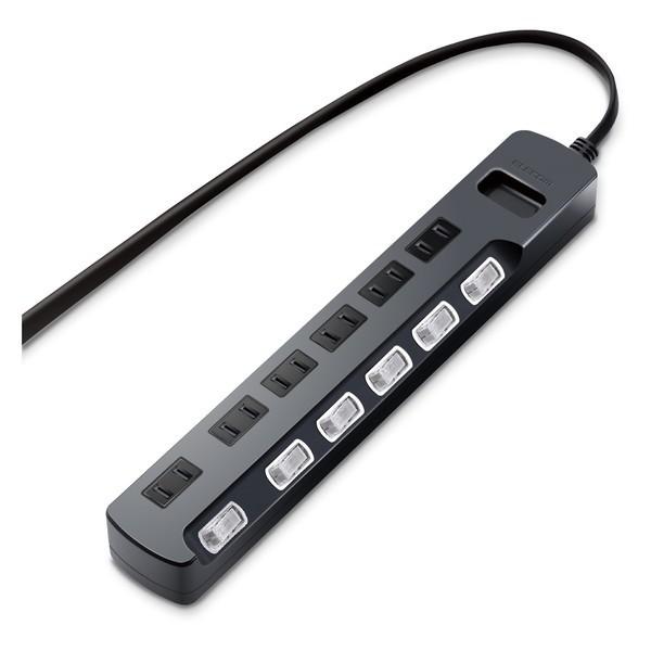 �}���`�^�b�v ELECOM �G���R�� AVT-K6A-2650BK AV���K�[�h�^�b�v �ʃX�C�b�` �ȂȂ߃X�C�b�` �z�R���V���b�^�[�t 6�� 5.0m �u���b�N ���[�J�[����