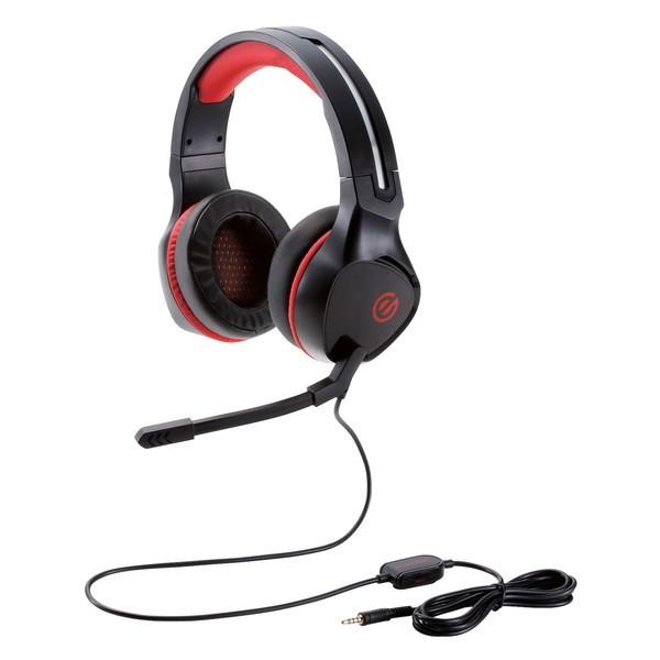 �Q�[�~���O�w�b�h�Z�b�g ELECOM �G���R�� HS-G01BK �����I�[�o�[�w�b�h 4�Ƀ~�j�v���O 50mm�h���C�o �Ɍ��C���[�p�b�h �R���g���[���t�� �u���b�N ���[�J�[����