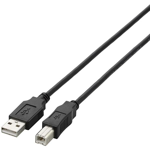 USBP[u ELECOM GR U2C-BN10BK USB2.0P[u A-B^Cv 1.0m ubN
