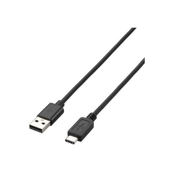 USB�P�[�u�� ELECOM �G���R�� U2C-AC15BK USB2.0�P�[�u�� A-C�^�C�v �m�[�}�� 1.5m �u���b�N