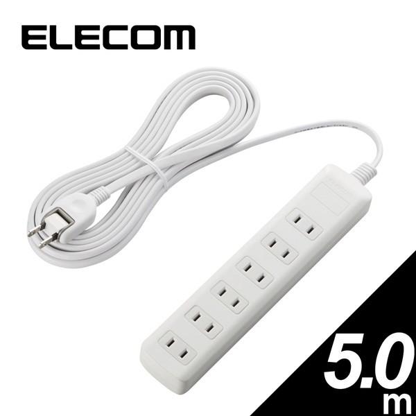 �}���`�^�b�v ELECOM �G���R�� T-K1A-2650WH T-K1A-26�V���[�Y ���K�[�h�^�b�v 6�� 5.0m �z���C�g