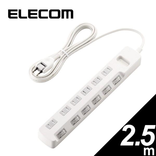 ELECOM T-K6A-2625WH �z���C�g T-K6A-26�V���[�Y �ق���h�~�V���b�^�[�t ���K�[�h�^�b�v 6�� 2.5m ���[�J�[����