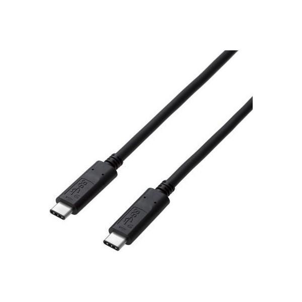 USB�P�[�u�� ELECOM �G���R�� USB3-CCP05NBK USB3.1�P�[�u�� Gen2 C-C�^�C�v �F�ؕi PD�Ή� 3A�o�� 0.5m �u���b�N ���[�J�[����
