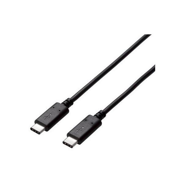 USB�P�[�u�� ELECOM �G���R�� USB3-CC5P10NBK USB3.1�P�[�u�� Gen2 C-C�^�C�v �F�ؕi PD�Ή� 5A�o�� 1.0m �u���b�N ���[�J�[����