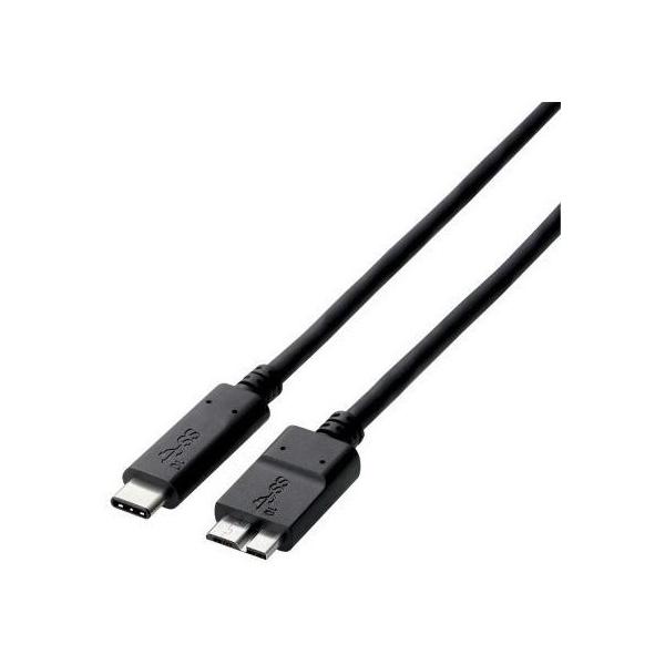 USBP[u ELECOM GR USB3-CMB05NBK USB3.1P[u Gen2 C-microB^Cv Fؕi 3Ao 0.5m ubN