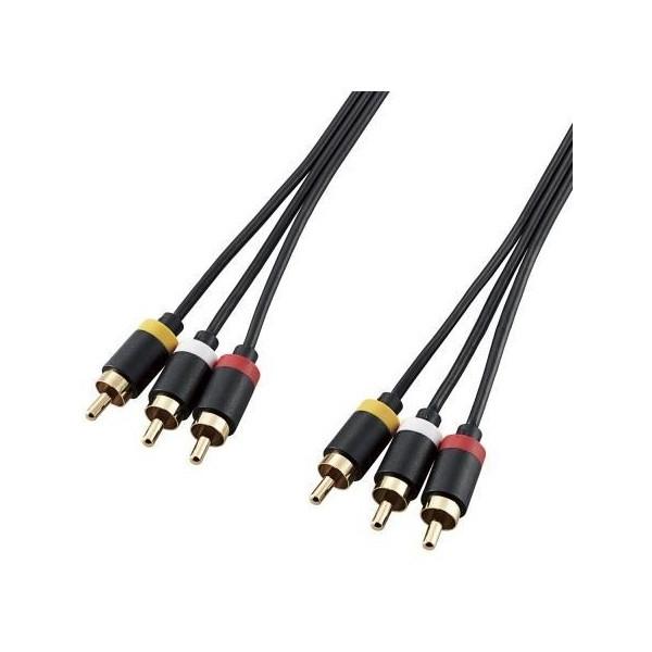 AV�P�[�u�� ELECOM �G���R�� DH-WRYN20 TV-�r�f�I�f�b�L�p RCA�s���v���O×3-RCA�s���v���O×3 2.0m