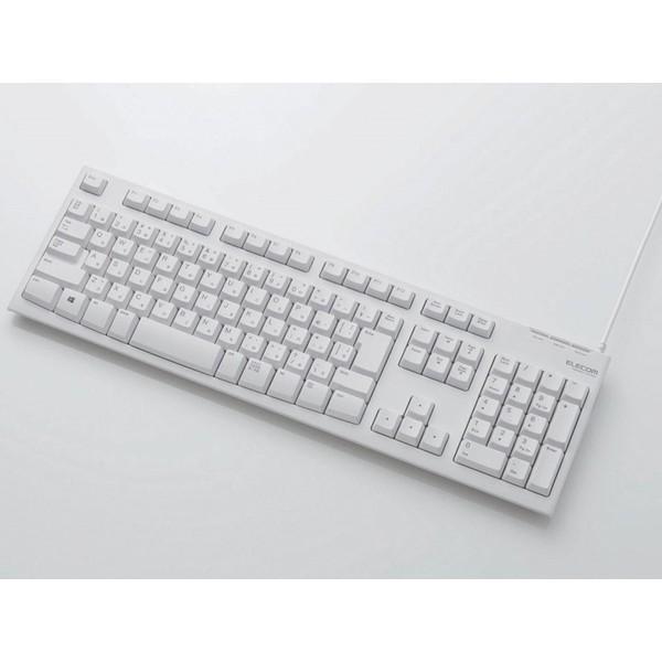 ELECOM TK-FCM064WH/RS zCg USB/PS2ڑL[{[h({E108L[)