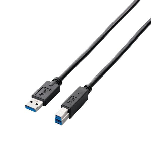 ELECOM USB3-AB30BK/RS A to BP[u 3.0m RoHS ȈՃpbP[W ubN [J[