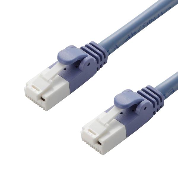 LAN�P�[�u�� ELECOM �G���R�� LD-CTT/BU500 �c���܂�h�~LAN�P�[�u�� Cat5E�Ή� 50m �u���[ ���[�J�[����