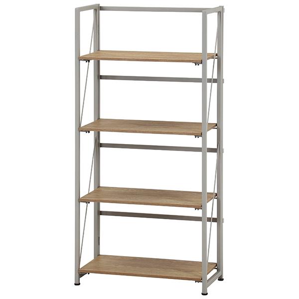 不二貿易 73642 折りたたみシェルフ アロン4段 NA メーカー直送