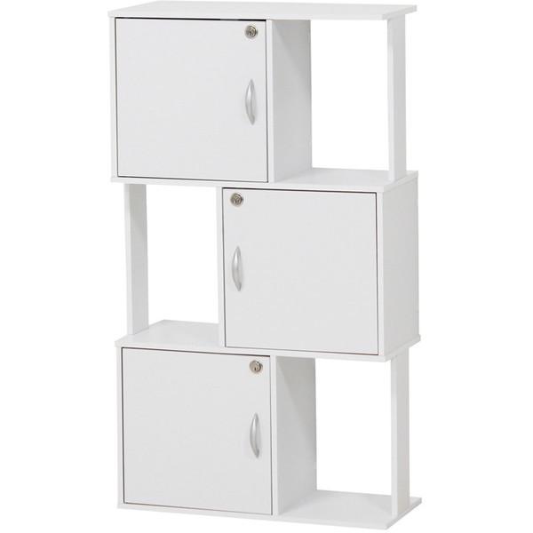 クロシオ ラック鍵付き 3段 ホワイト 39399 メーカー直送 : XPRICE