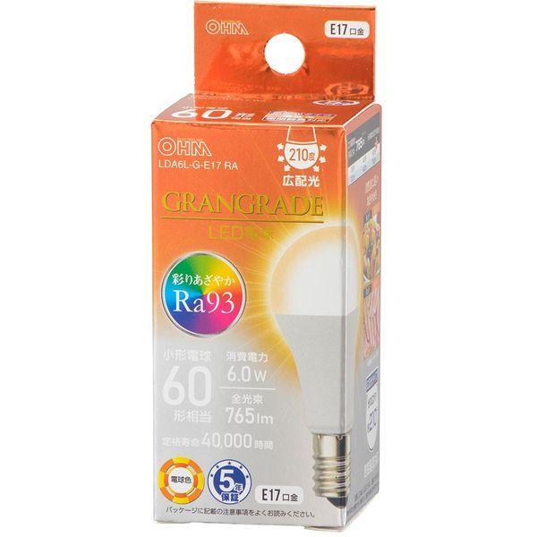 OHM LDA6L-G-E17 IH92 電球 10個セット LED電球 小形 E17 60形相当