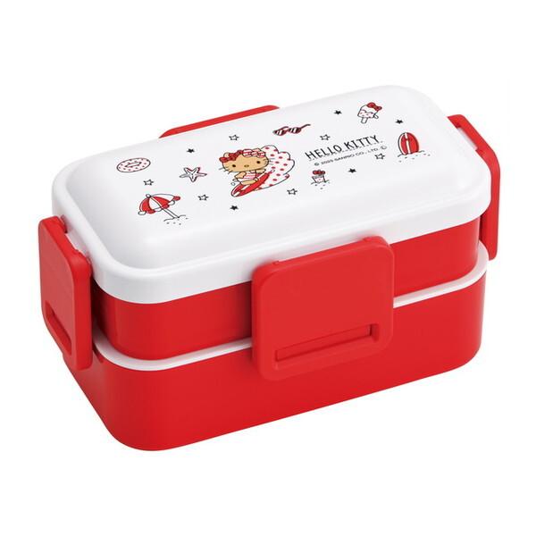 ハローキティお弁当箱バッグ、ハローキティお弁当箱、ハローキティスプーン&フォーク スケーター PFLW4 ハローキティ Summer Days サンリオ 弁当箱