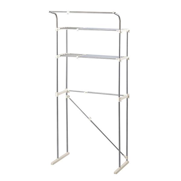 ベストコ NY-292 洗濯機ラック 伸縮式 防水パン ハンガー掛け付