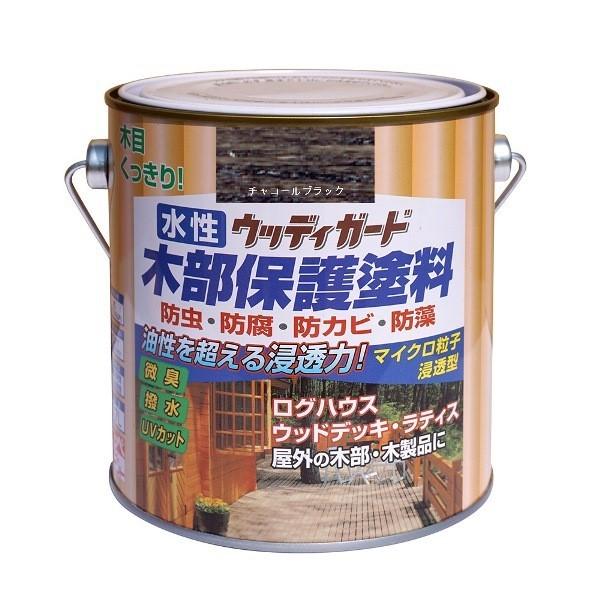ニッペホームオンライン ニッペ 水性ウッディガード チャコール