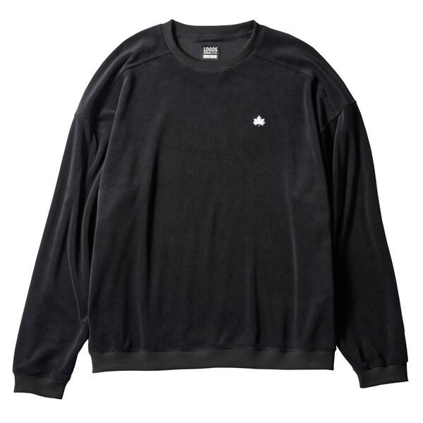 LOGOS by LIPNERボディリカバリーベロアスウェット#35212 ブラック S No.35212714 LOGOS LOGOS（ロゴス） LOGOS LOGOS by LIPNERボディリカバリーベロア