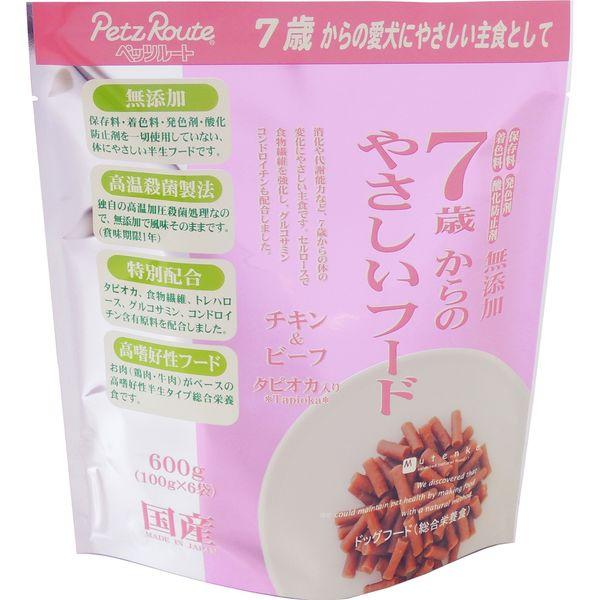 ペッツルート 7歳からのやさしいフード チキン&ビーフ 600g(100g×6袋