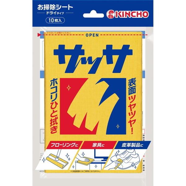 KINCHO 大日本除虫菊 キンチョー サッサV 10枚入 お掃除シート ドライ