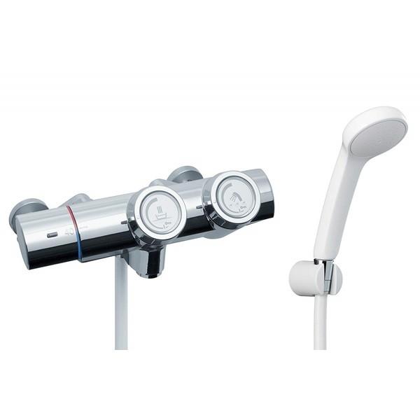 LIXIL(リクシル) INAX 浴室用 サーモスタット付シャワーバス水栓 LIXIL INAX 洗い場専用・壁付型 プッシュ式 サーモスタット付