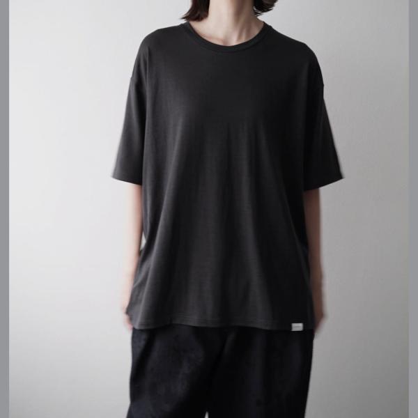 CAPERTICA カペルチカ ウールTシャツ Super140s ウオッシャブルウール ダークネス DARKNESS ダークグレー