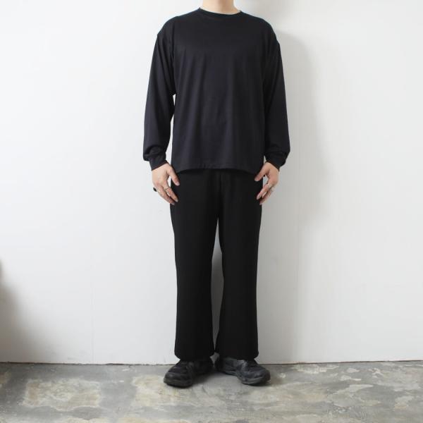 INTERIM インテリム シルク コットン ジャージー デッドストック ファブリック ロングスリーブ Tシャツ SILK COTTON JERSEY DEADSTOCK FABRIC LS TEE
