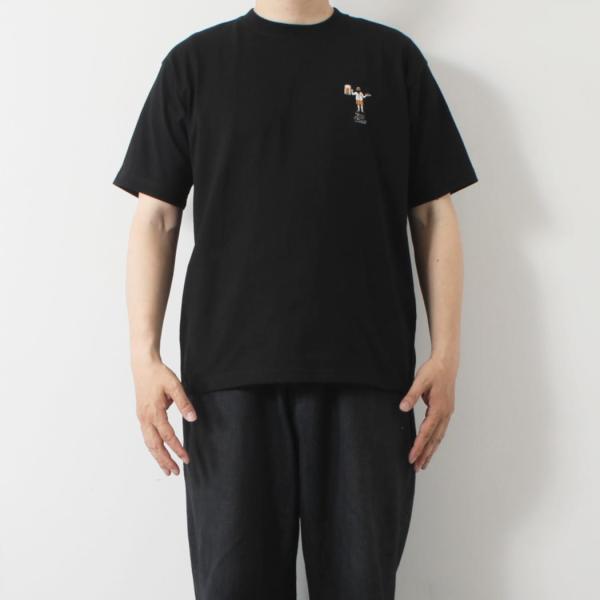FUN Up Necessary modemdesign  Beer＆Gyoza ファン おじさん Ｔシャツ ブラック