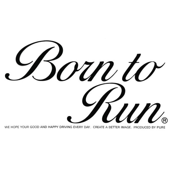 東洋マーク その他シリーズ ステッカー Born_to_Run 中 黒 転写 AP-157