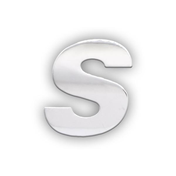 東洋マーク　メタルソリッドエンブレム　アルファベット　S　MS-19