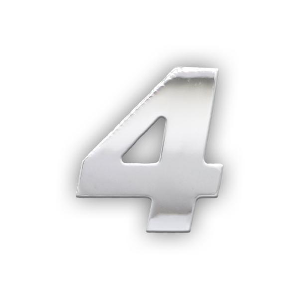 東洋マーク　メタルソリッドエンブレム　数字　4　MS-31