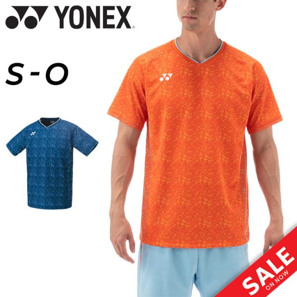 希少　YONEX バドミントンシャツ O /オレンジ　日本代表 YONEX（ヨネックス） メンズ ゲームシャツ(フィットスタイル) 日本製