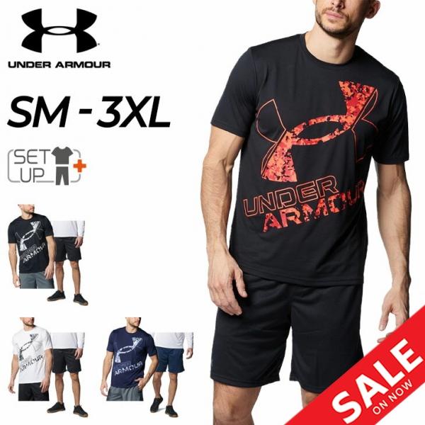 アンダーアーマー 半袖Tシャツ ハーフパンツ メンズ 上下 セットアップ UNDERARMOUR トレーニング スポーツウェア ランニング ジム  吸汗速乾 /1378362-1358564