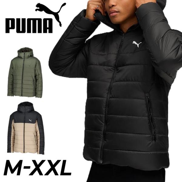 新品未使用タグ付き　プーマメンズL 49500円 中綿発熱防風ジャケットアウター PUMA（プーマ） メンズ 中綿ジャケット PUMA ESS フーデッド パデッド