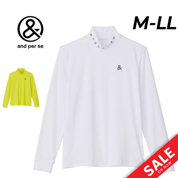 and per se（アンパスィ） 長袖 モックネックシャツ レディース ゴルフ